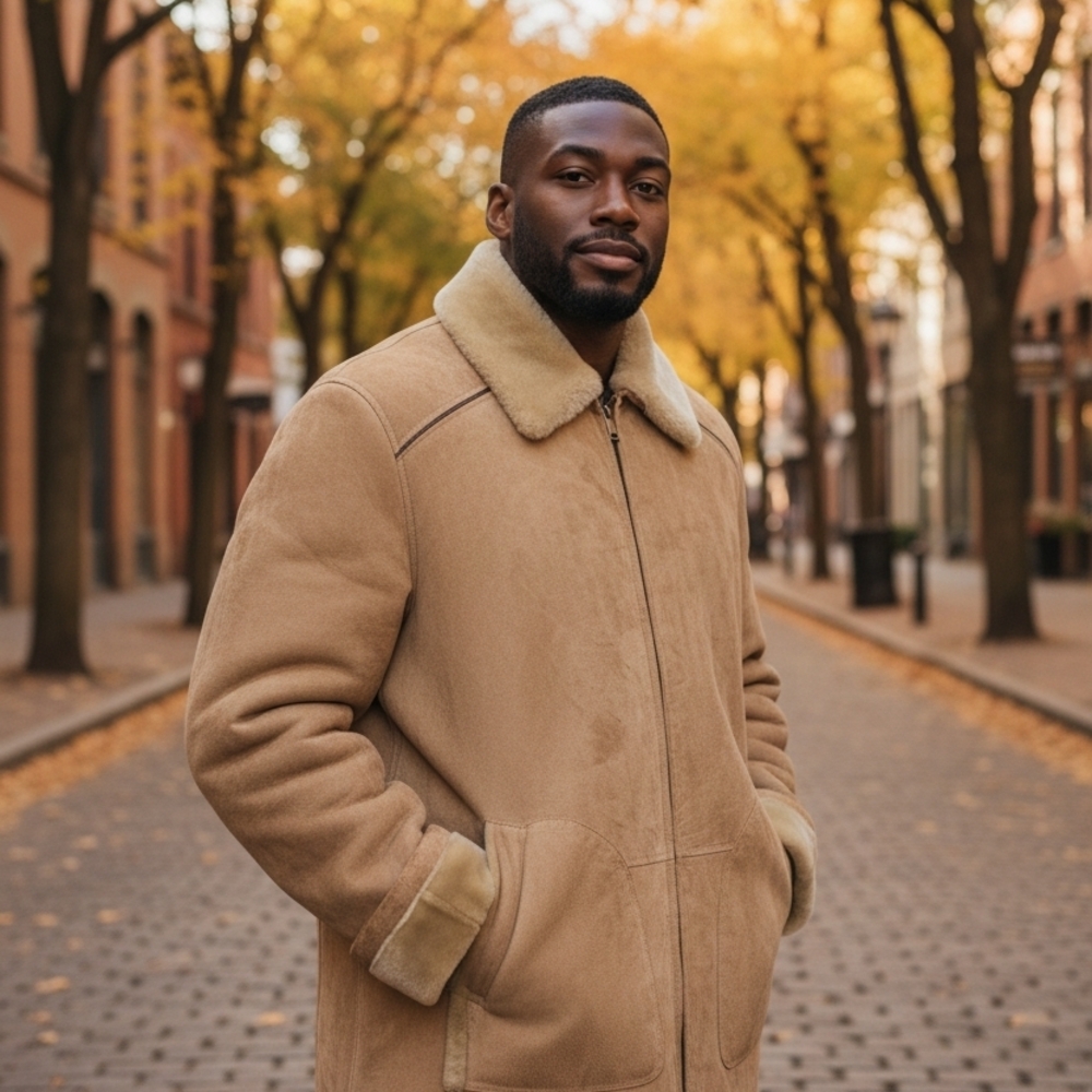 Rugged RC Robert Comtock Expedition Genuine Suede Coat.